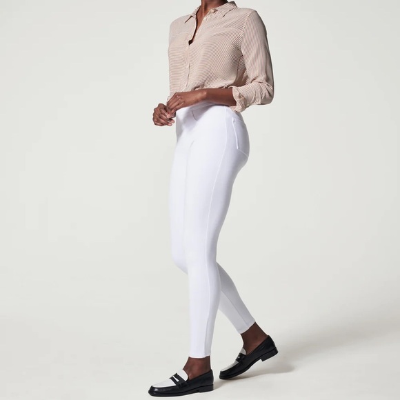 NEW SPANX Jean-ish Ankle Leggings White Size Small - Picture 1 of 8